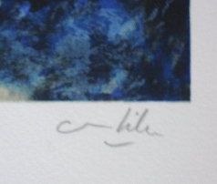 Paul AMBILLE : Lithographie originale : Les Voiliers : Signature