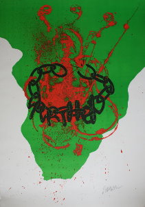 Litografia Arman - Against Apartheid