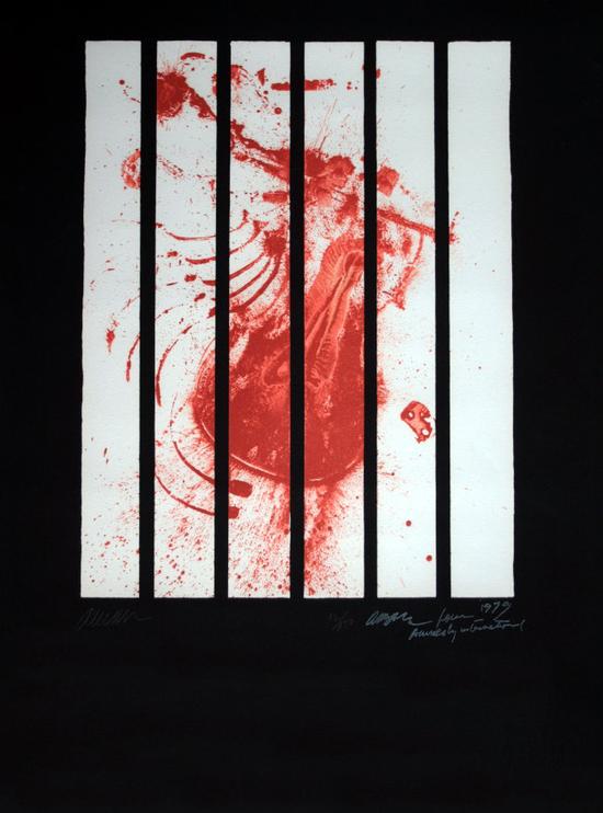 ARMAN (Armand FERNANDEZ) : Lithographie originale signe et numrote : Amnesty International