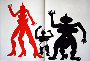 Litografia originale Alexander Calder - Critters 3 (1975)