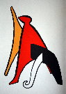 Alexander CALDER : Lithographie originale : Stabiles 2