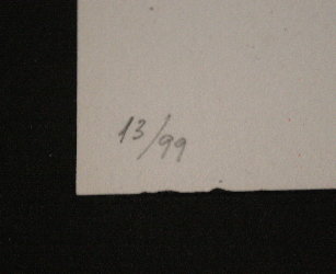 Antoni CLAVE : Lithographie originale sign�e et num�rot�e : Ankos : Num�rotation