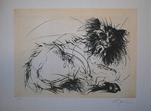 Jean-Marie Guiny etching - Lina