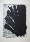 Hans HARTUNG : Lithographie originale sign�e et num�rot�e : L-58 1973