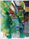 Camille HILAIRE : lithographie originale sign�e et num�rot�e : La barque