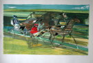 HILAIRE : Lithographie originale : La course