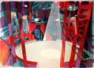 Camille HILAIRE : lithographie originale sign�e et num�rot�e : La piste