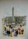 Urbain HUCHET : Lithographie originale : Place Vend�me