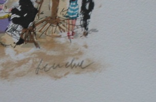HUCHET : La Place du Tertre : Signature