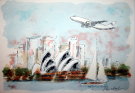 Urbain HUCHET lithographie originale : Sydney