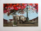MICHEL-HENRY : Lithographie sign�e et num�rot�e : La Place de la Bastille