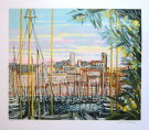 MICHEL-HENRY : Lithographie originale sign�e et num�rot�e : Le port