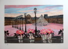 MICHEL-HENRY : Lithographie originale sign�e et num�rot�e : La pyramide du Louvre