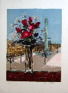 MICHEL-HENRY : Lithographie originale sign�e et num�rot�e : La place Vendome