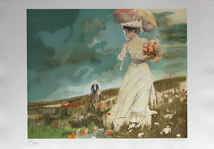 Litografia originale Bernard Peltriaux - Hommage  Claude Monet