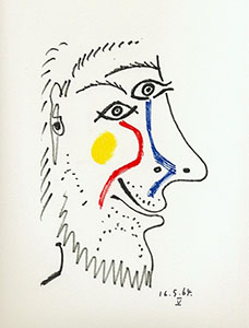 Lithographie Pablo Picasso, le got du bonheur, Carnet I - Planche 11