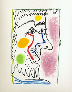Lithographie Pablo Picasso, le got du bonheur, Carnet I - Planche 13