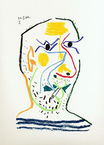 Lithographie Pablo Picasso, le got du bonheur, Carnet I - Planche 14