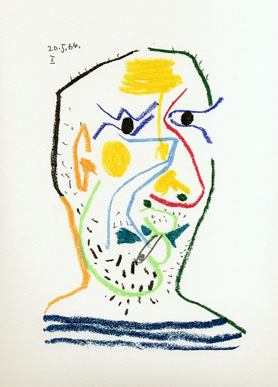 Litografia Pablo Picasso : Le Got du bonheur, Carnet I - Planche 14