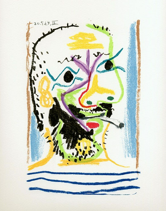 Litografa de Pablo Picasso - Le Got du bonheur, Carnet I - Planche 15