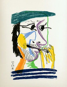 Lithographie Pablo Picasso, le got du bonheur, Carnet I - Planche 16