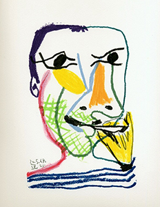 Litografia Pablo Picasso, le got du bonheur, Carnet I - Planche 17