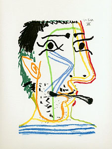 Lithographie Pablo Picasso, le got du bonheur, Carnet I - Planche 19