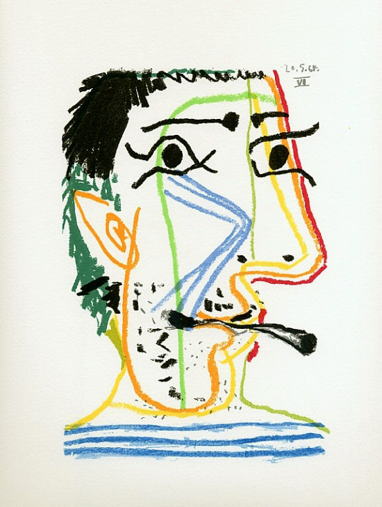 Litografia Pablo Picasso : Le Got du bonheur, Carnet I - Planche 19