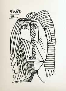 Lithographie Pablo Picasso, le got du bonheur, Carnet I - Planche 05