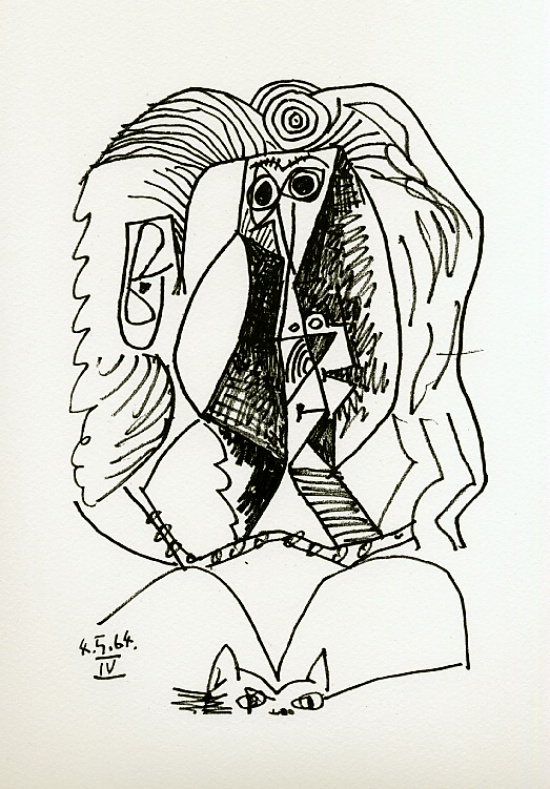 Litografa de Pablo Picasso - Le Got du bonheur, Carnet I - Planche 06