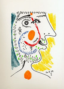 Lithographie Pablo Picasso, le got du bonheur, Carnet I - Planche 08