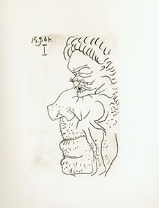 Litografia Pablo Picasso, le got du bonheur, Carnet II - Planche 01