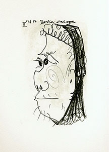 Lithographie Pablo Picasso, le got du bonheur, Carnet II - Planche 10