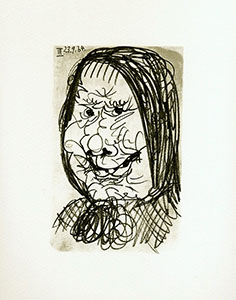 Litografia Pablo Picasso, le got du bonheur, Carnet II - Planche 11