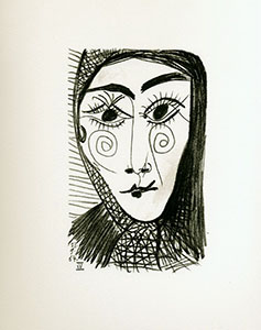 Litografia Pablo Picasso, le got du bonheur, Carnet II - Planche 12