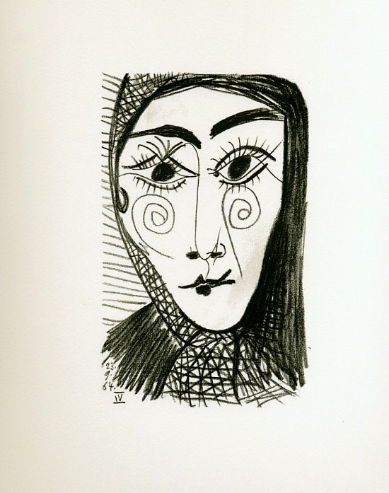 Lithographie de Pablo Picasso : Le Got du bonheur, Carnet II - Planche 12