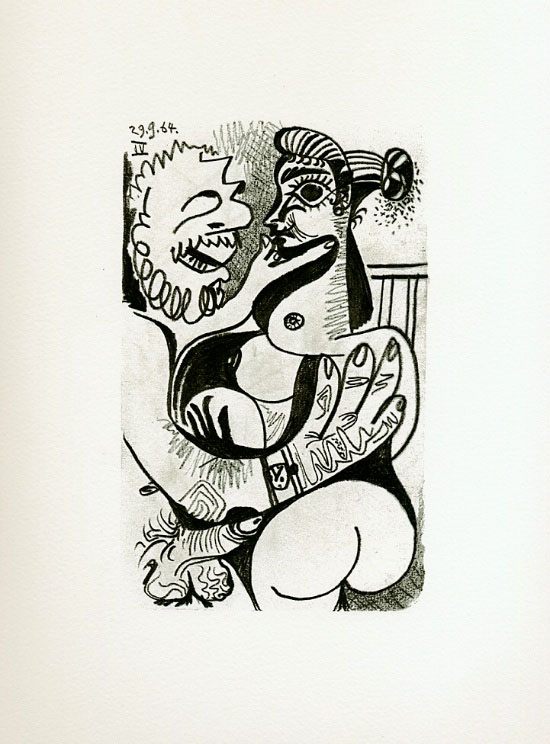 Lithographie de Pablo Picasso : Le Got du bonheur, Carnet II - Planche 17