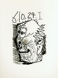 Litografia Pablo Picasso, le got du bonheur, Carnet II - Planche 19