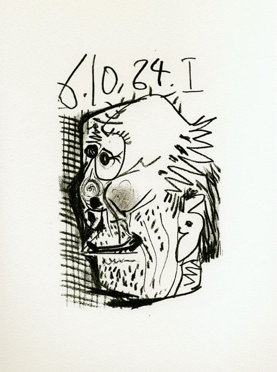 Litografia Pablo Picasso : Le Got du bonheur, Carnet II - Planche 19