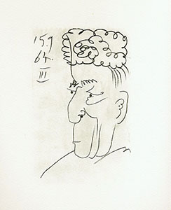 Lithographie Pablo Picasso, le got du bonheur, Carnet II - Planche 03
