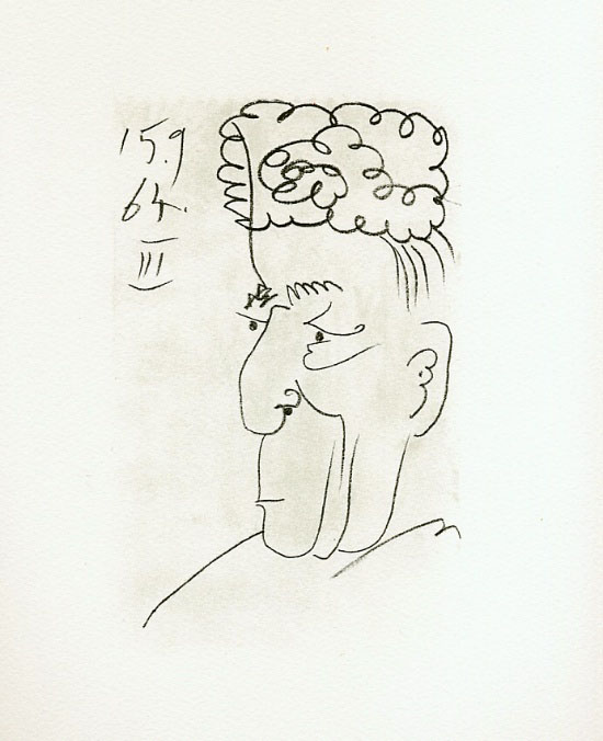 Litografa de Pablo Picasso - Le Got du bonheur, Carnet II - Planche 03