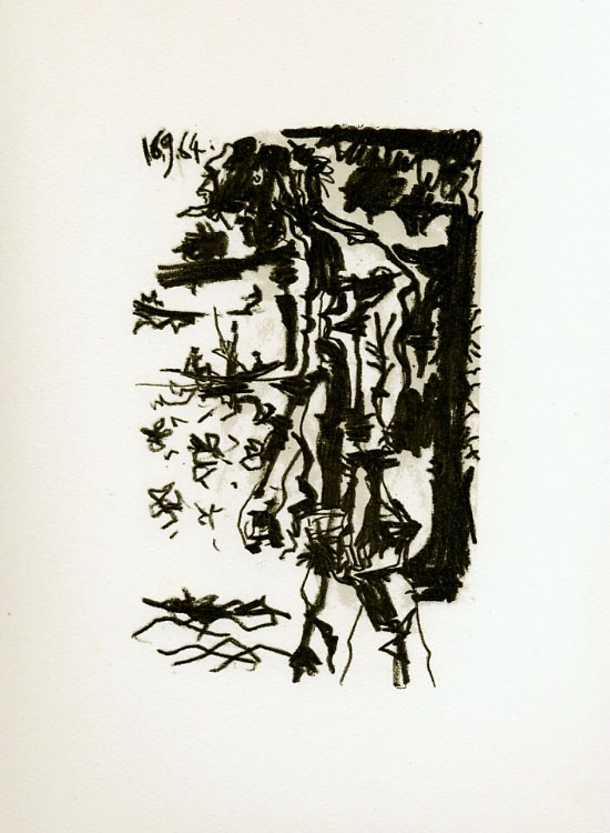 Litografia Pablo Picasso : Le Got du bonheur, Carnet II - Planche 04