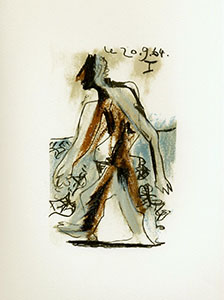 Lithographie Pablo Picasso, le got du bonheur, Carnet II - Planche 05