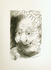 Lithographie Pablo Picasso, le got du bonheur, Carnet II - Planche 08