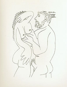Litografia Pablo Picasso, le got du bonheur, Carnet III - Planche 13