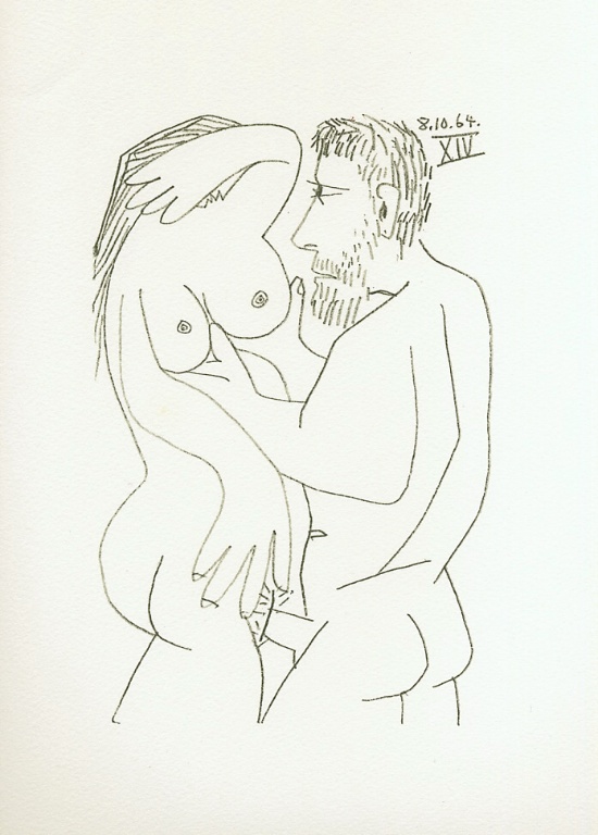 Lithographie de Pablo Picasso : Le Got du bonheur, Carnet III - Planche 14