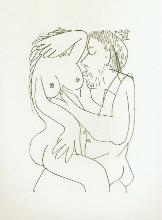 Lithographie de Pablo Picasso : Le Got du bonheur, Carnet III - Planche 15