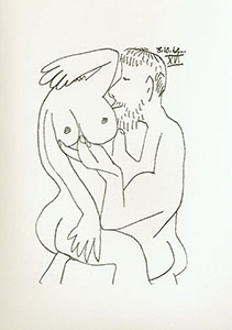 Litografia Pablo Picasso, le got du bonheur, Carnet III - Planche 16