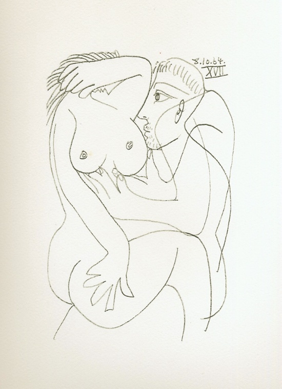 Lithographie de Pablo Picasso : Le Got du bonheur, Carnet III - Planche 17