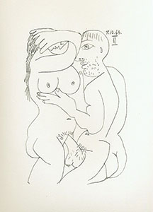 Litografia Pablo Picasso, le got du bonheur, Carnet III - Planche 20